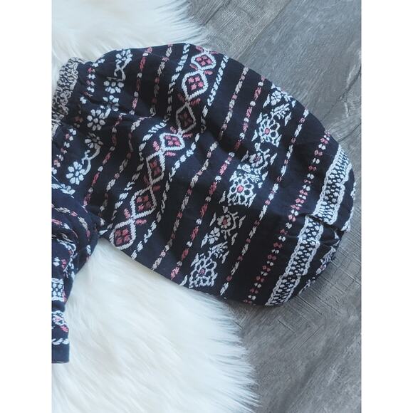 NEW Anthropologie Dolan Black and Pink Puff Sleeved Blouse - Small - Picture 6 of 13